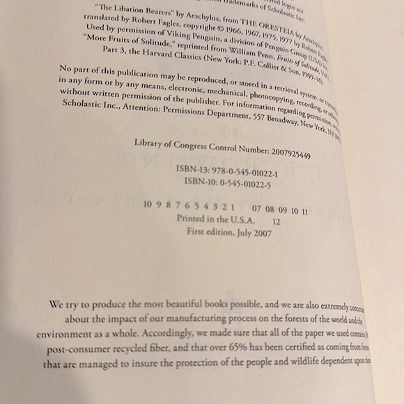 HARRY POTTER And the Deathly Hollows 1st edition 1st print July 2007 hardcover - Picture 7 of 9